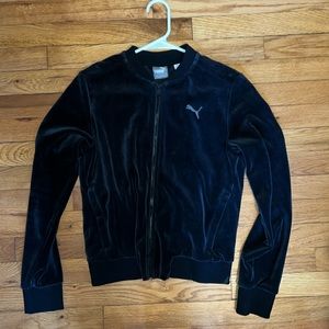 Velour Puma Zip Up Sweatshirt
